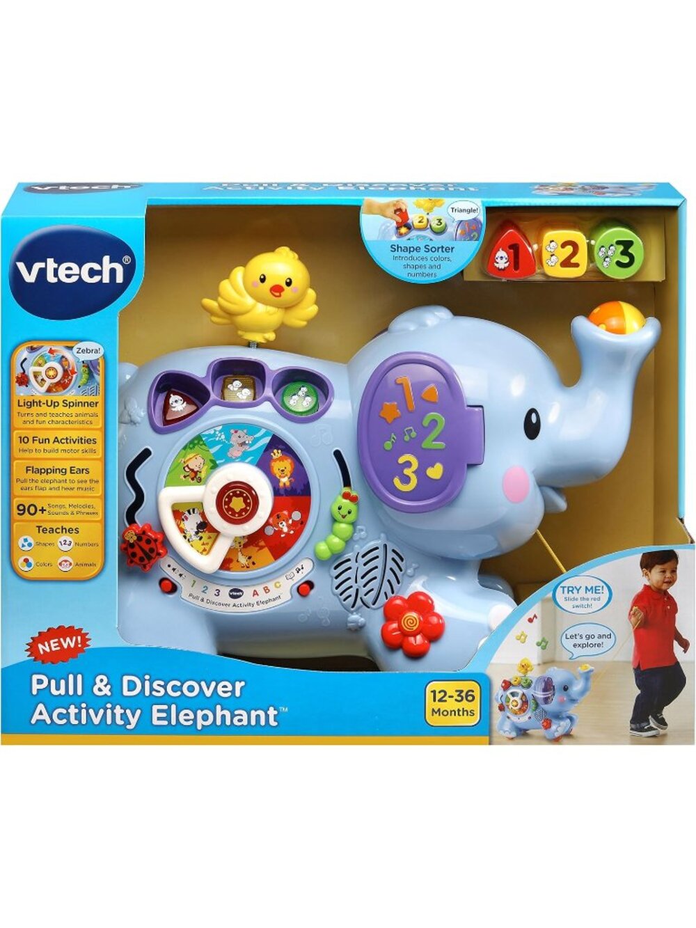 Vtech Pull & Discover Activity Big Elephant (English) For Age 1+ New in Box